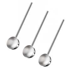 Small Soup Ladle Stainless Steel Metal Deep Spoon With Pour Spout