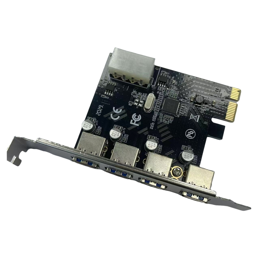 Pci-E To Usb 3.0 Expansion Card 4 Port Pcie Usb3.0 Desktop Ide Power 4712801494334