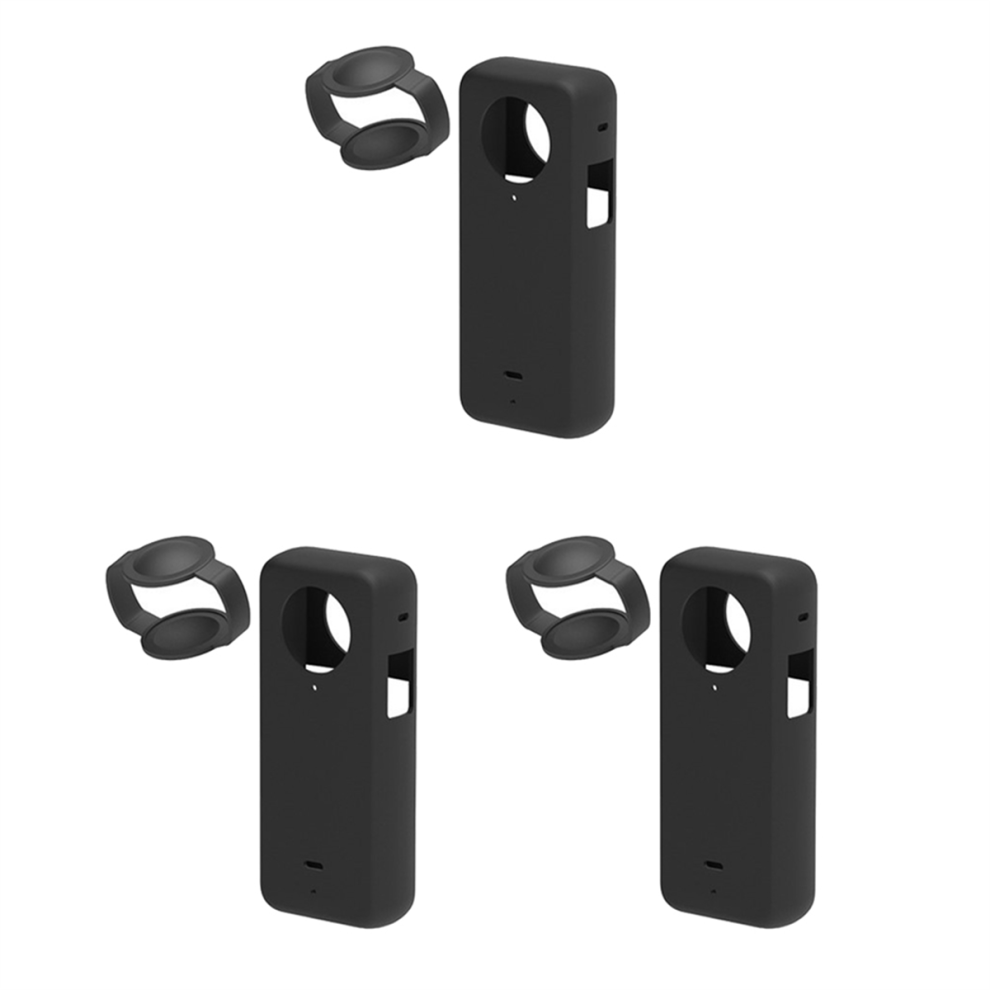 Silicone Case For X3 Panoramic Action Camera(Black) Black 4712801492453