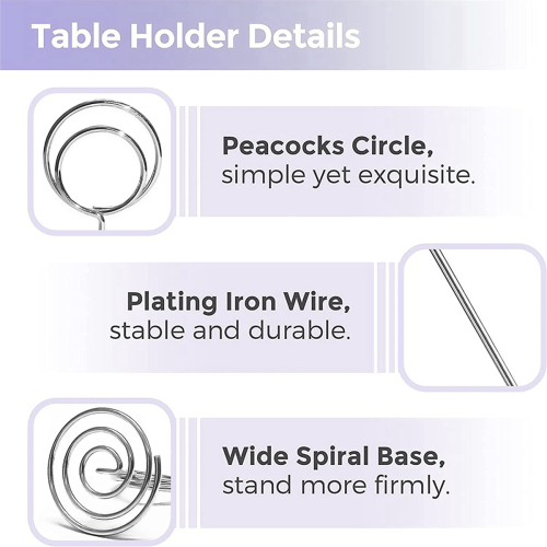 Suportes para números de mesa 20 peças - 2 polegadas para festa de casamento (prata) 1