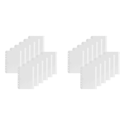 12 Pcs A5 Pockets Binder for 6-Ring Notebook Binder Insert Bags