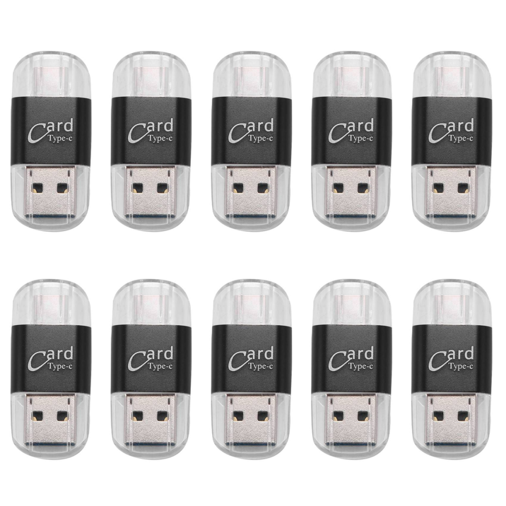 Lettore Di Schede In Alluminio Usb Tipo C Sd/Tf Memory Card (Nero)-image