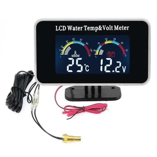 AD Auto LCD Watertemperatuurmeter + Thermometer Voltmeter 1
