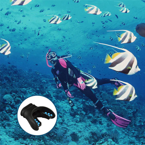 Snorkel Mouthpiece Regulator Universal Silicone Respirator Blue 1