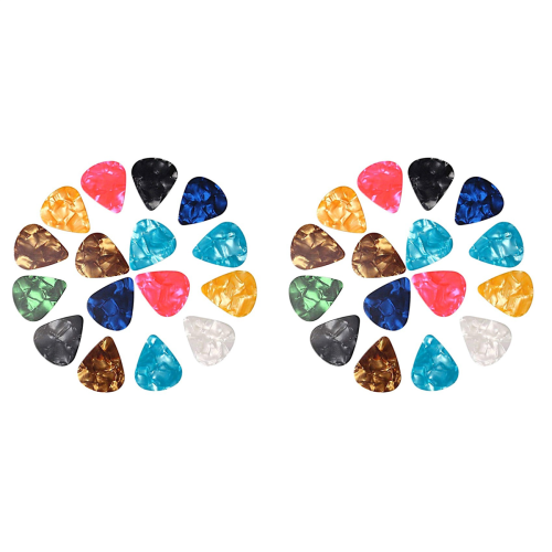 100 púas de guitarra de celuloide de 0,46 mm de grosor