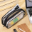 Grid Mesh Pencil Case 2 Compartment Pen Bags for Students Black 5