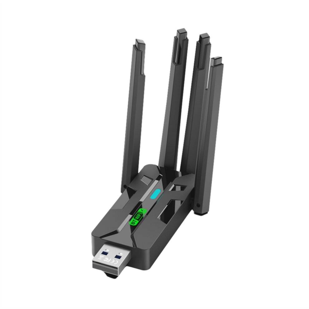 Ax900 Wifi6 Usb Adapter 2.4G+5Ghz Wifi Bluetooth 5.4 Wifi Dongle Black/Light 4712801450262