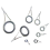 8Pcs Fishing Rod Guide Ring Set Multiple Sizes Rod Repair Kit 1