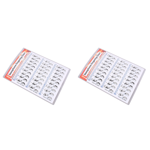Saxophone Practice Chart Coated Paper Saxophone Fingering Chart S