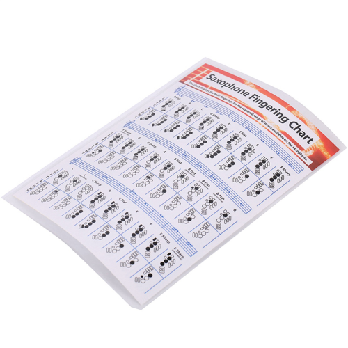 Saxophone Practice Chart Coated Paper Saxophone Fingering Chart S 2