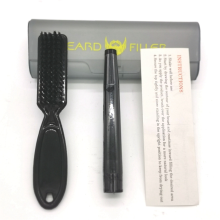 Kit de pluma para rellenar barba, herramienta para reparar bigote masculino (negro)