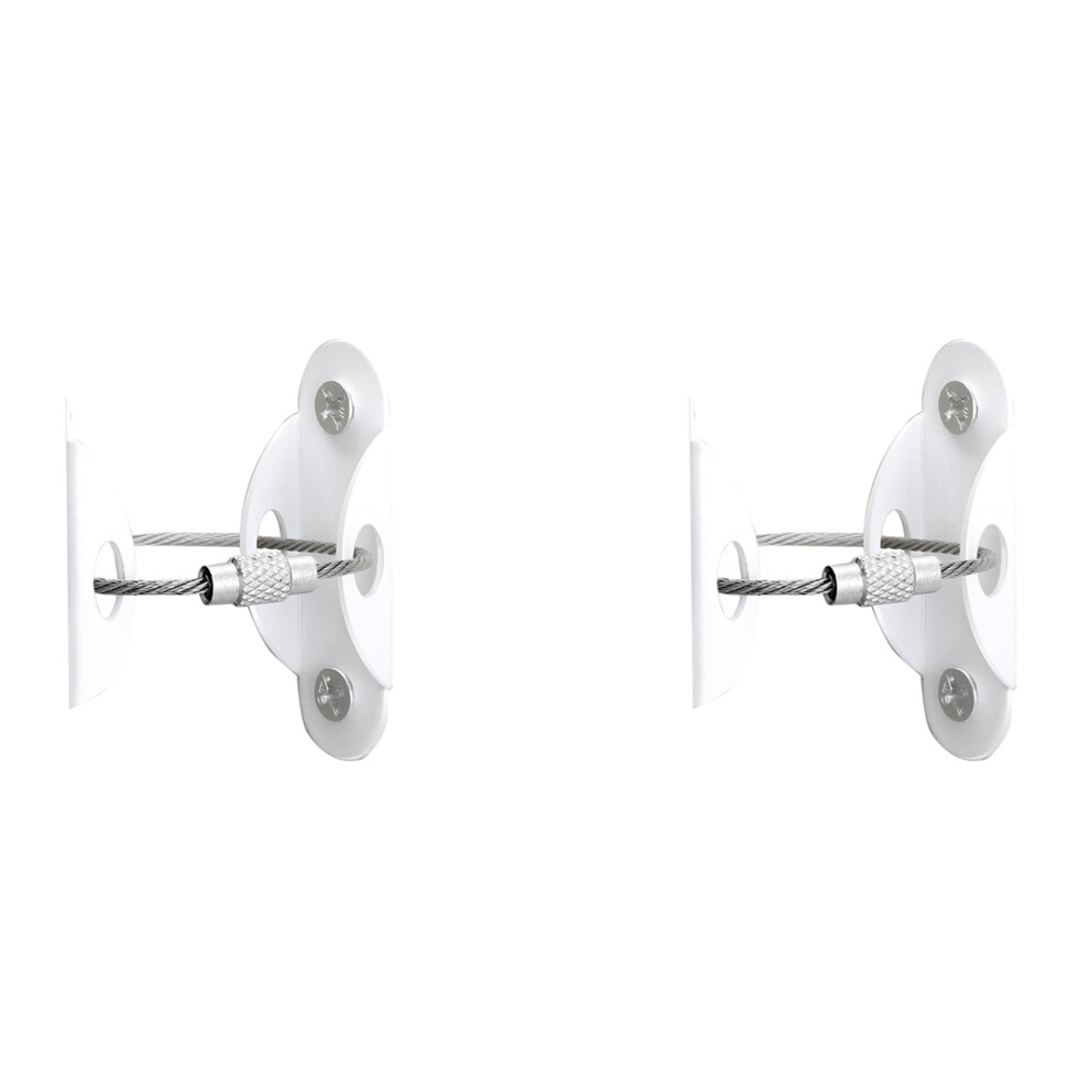 Furniture Anti-Tip Fixer Shoe Bookshelf Cabinet Anti-Tip Fixer White Umærket