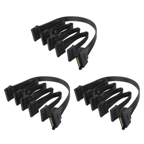 Cabo de alimentação SATA de 15 pinos para disco rígido HDD SSD