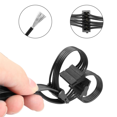 Cabo de alimentação SATA de 15 pinos para disco rígido HDD SSD 2