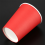 20x Paper Cups Solid Colours Birthday Catering Red 7