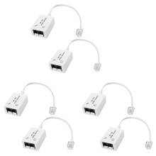DSL-filtersplitter ADSL-splitter voor telefoonlijn mannelijk naar 2 vrouwelijk