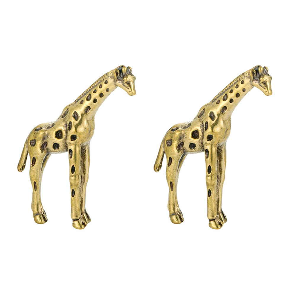 Solid Brass Giraffe Statue Desktop Ornament Vintage Animal Figurines-image-OPC-PJ28SXB-NEW