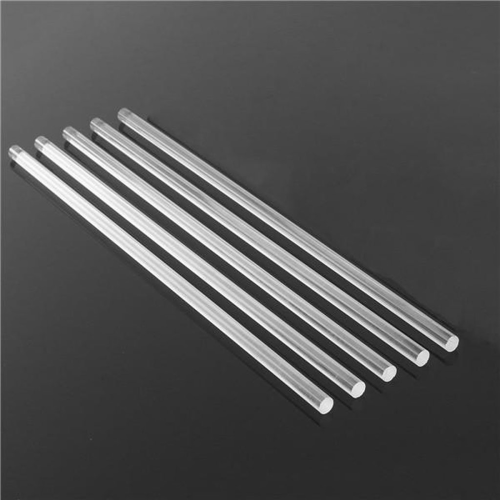 3Mmx250Mm Round Shape Solid Acrylic Rod Pmma Extruded Bar Clear 2Pcs 2