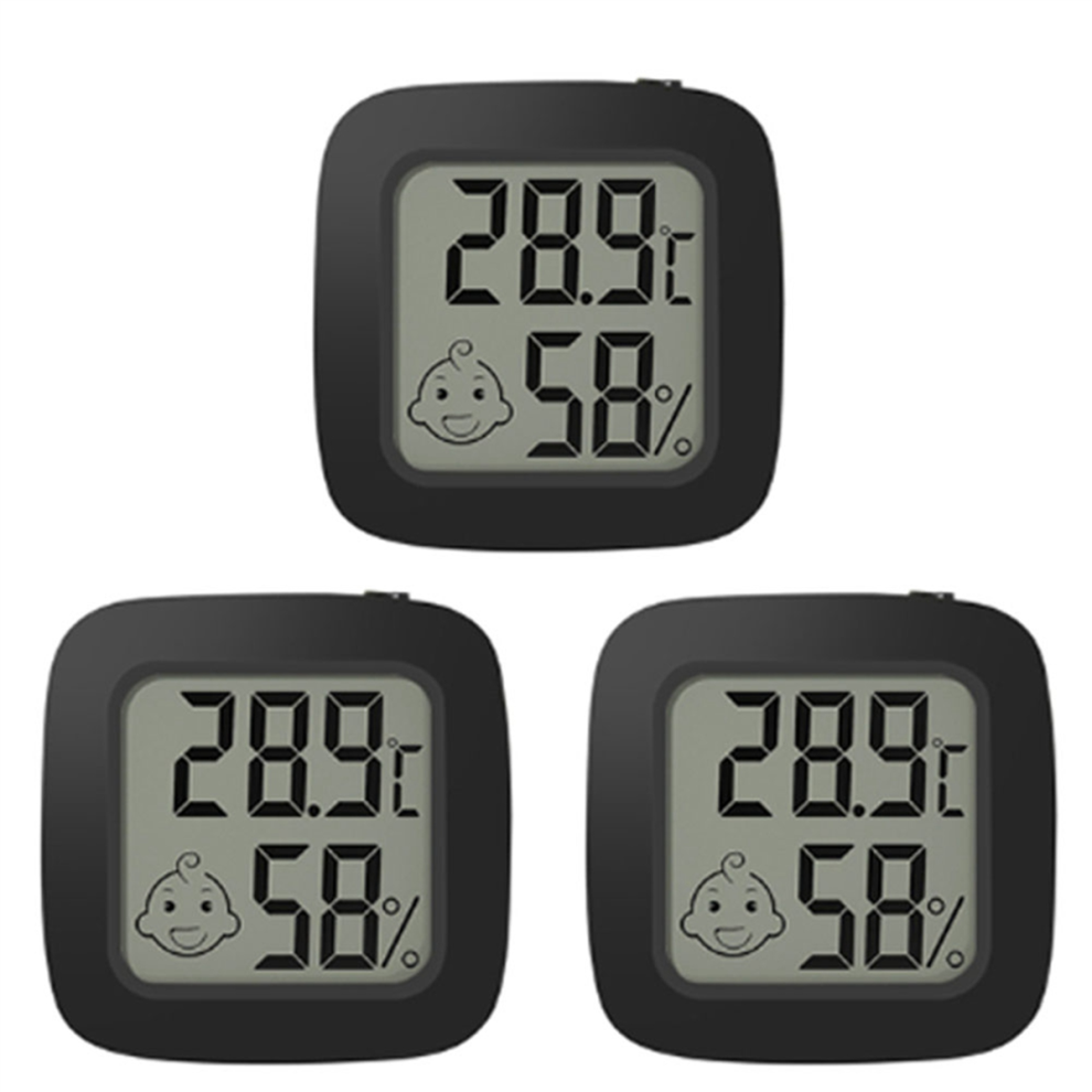 Umã¦Rket Black Lcd Digital Thermometer Hygrometer Magentic Temperature Meter