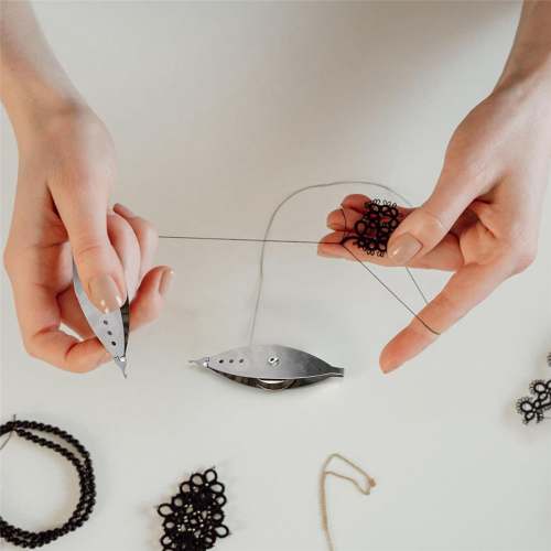 3Pcs Silver Metal Tatting- Kit for Beginners 2
