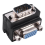 Adaptador VGA macho a hembra M/F en ángulo recto de 15 pines 4
