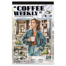 Adesivos para Scrapbooking - para Diários e Suprimentos para Scrapbooking - Café