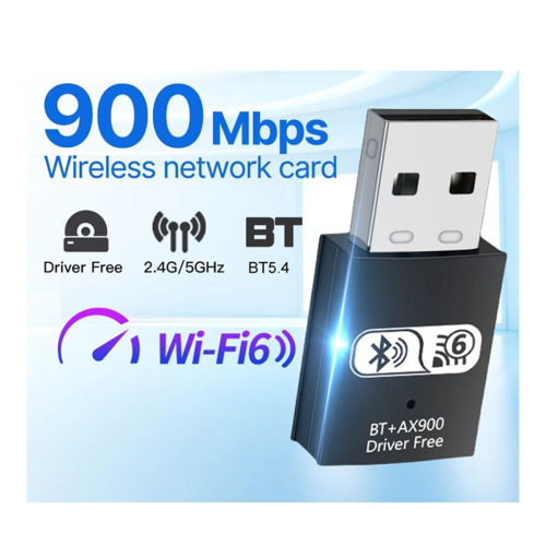 Προσαρμογέας USB 3.0 WiFi 6 Κάρτα δικτύου 900Mbps USB Dongle 2.4G 5G 1