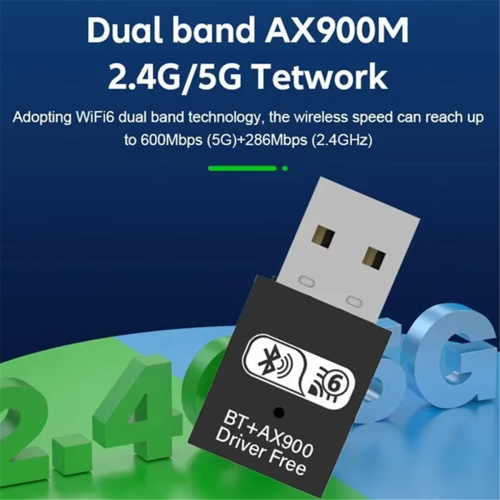 Προσαρμογέας USB 3.0 WiFi 6 Κάρτα δικτύου 900Mbps USB Dongle 2.4G 5G 2