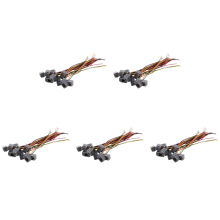 10 stuks 616E 4P4C RJ9 vrouwelijke telefoonconnectoradapter met 4 draden 8 cm