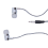 Καλώδιο H-169 για MP3 MP4 3,5 χιλ., πλεγμένο καλώδιο Subwoofer, Universal (ασημί) 5
