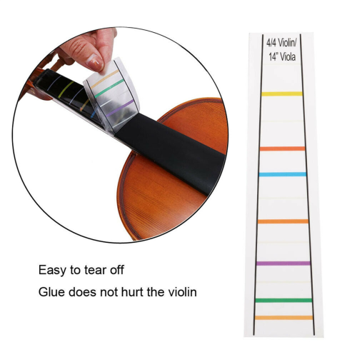 4/4 Viool Fretboard Sticker Marker Fiddle Learn Note Chart Tape 2 Stuks 2