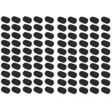 Protetor de vento de espuma para microfone, 100 peças, para microfone de fone de ouvido, 30x22x8 mm