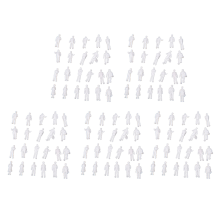 100 peças escala HO 1:100 modelo branco pessoas sem pintura figuras de trem