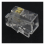 Conector de telefone Jack RJ9 4P4C 50 unidades, Transparente 5