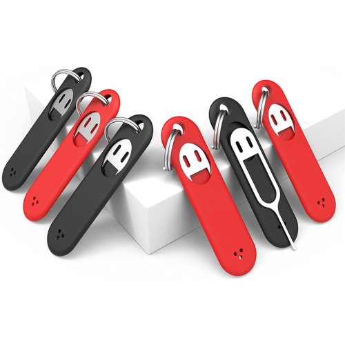 6Pcs SIM Card Removal Tool-Sim Card Tray Pin Removal Tool,Black+Red 1