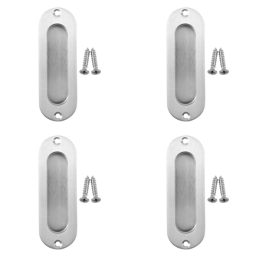 1pcs Rectangular Face Fix Recessed Door Pull Handle Stainless Steel