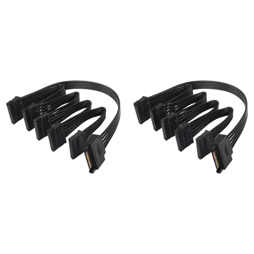 15Pin Sata Power Splitter 1 To5 Hard Drive Hdd Ssd Power Supply Cable 4712801434187