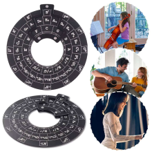 Círculo de Quintas Roda de Acordes de Guitarra Ferramenta de Melodia de Madeira