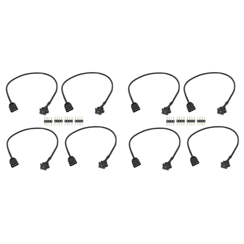 4Pcs RGB Extension Cable for Computer Fan Motherboard LED Strip
