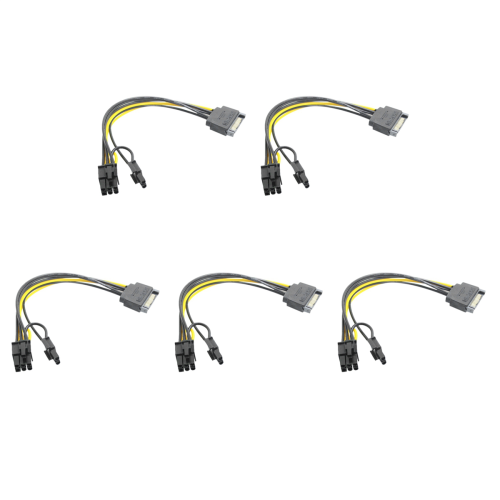 Καλώδιο τροφοδοσίας SATA 15Pin Male σε 8Pin (6+2) PCI-E για κάρτα γραφικών (1 τεμάχιο)