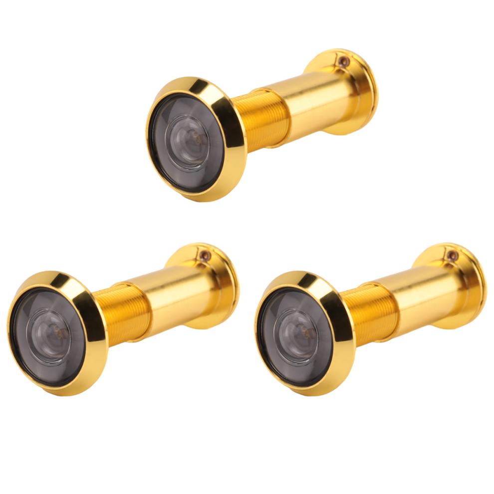 200 Degree Retractable 36-58Mm Security Door Peephole + Cover, Gold 4712801423464