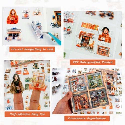 100 folhas de adesivos de outono para scrapbooking 2