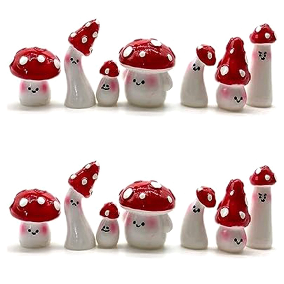 7 Pezzi Di Mini Funghi Per Lavoretti, Piccolo Giardino Delle Fate, Piccoli Funghi Decorativi-image