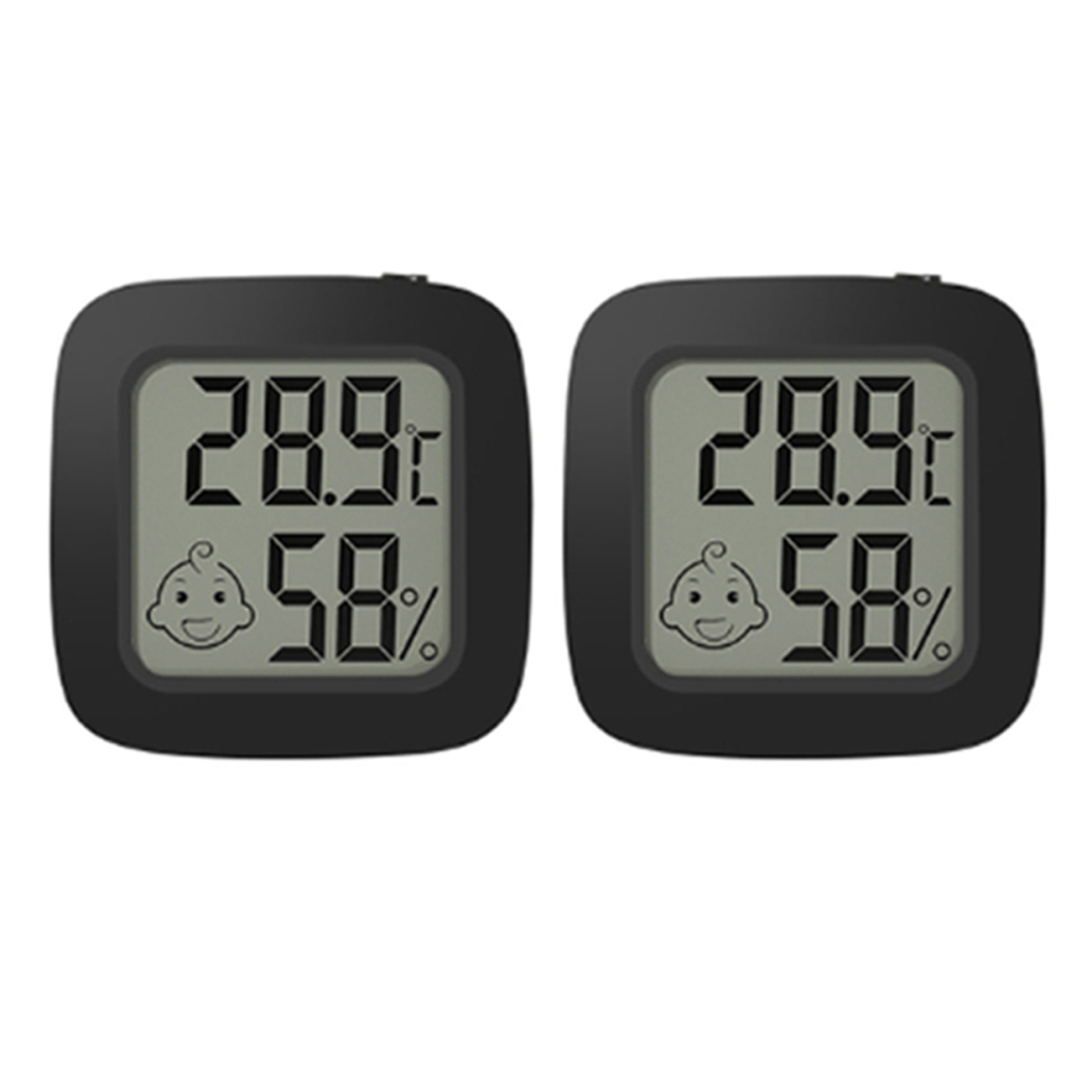 Umã¦Rket Black Lcd Digital Thermometer Hygrometer Magentic Temperature Meter