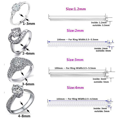 for Loose Rings Ring Silicone Tightener 4 Sizes 1
