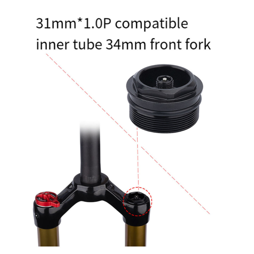 Bike Front Fork Valve Nut Bicycle Air Fork Cap Assembly Bicycle Part 2