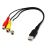 Καλώδιο USB σε 3RCA, θηλυκό USB σε 3 RGB βίντεο AV Composite Adapter 4