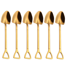 Gold stainless steel 304 small shovel spoon gold-plated tableware