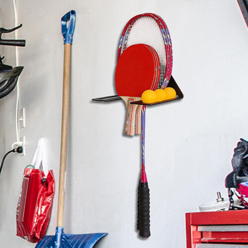 Pong Racket Storage Rack Table Tennis Bat Racket Metal Organizer Wall Mount 1