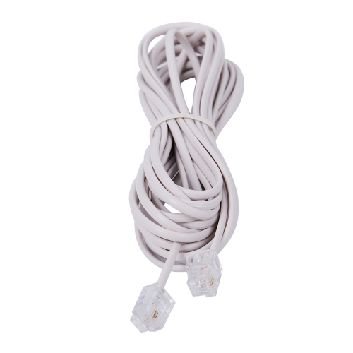 Cabo de linha telefônica 6P2C RJ11 macho para macho, 5 m 2